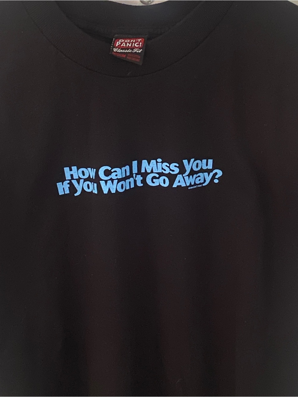 Vintage 1999 Don't Panic Black Tee